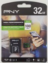 PNY 32 GB Micro SD con Adapter SD 100 mb/s